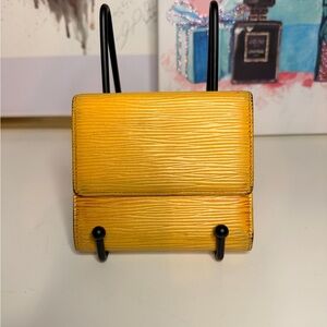 Louis Vuitton Yellow Epi Compact Wallet